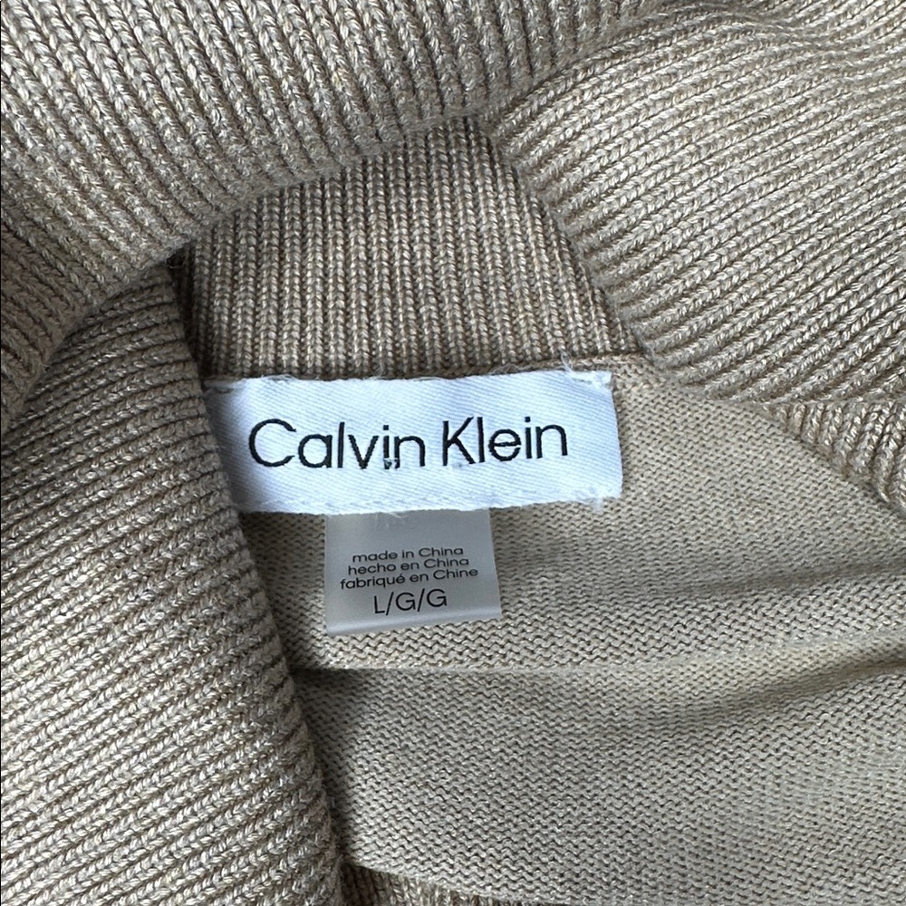 Calvin Klein Women’s Embellished Long-Sleeve Sweater Dress Sz L - Picture 6 of 7